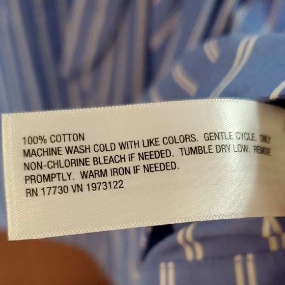 Universal Thread Blue Pin Striped Long Sleeve Dress 4x - Picture 9 of 10